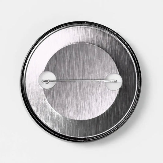 Metal pinback clasp on a gay bottom button - secure fitting for gay identity pins worn at bars and clubs
