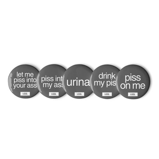 Set of "Watersports" pinback buttons from LetGoGetLaid