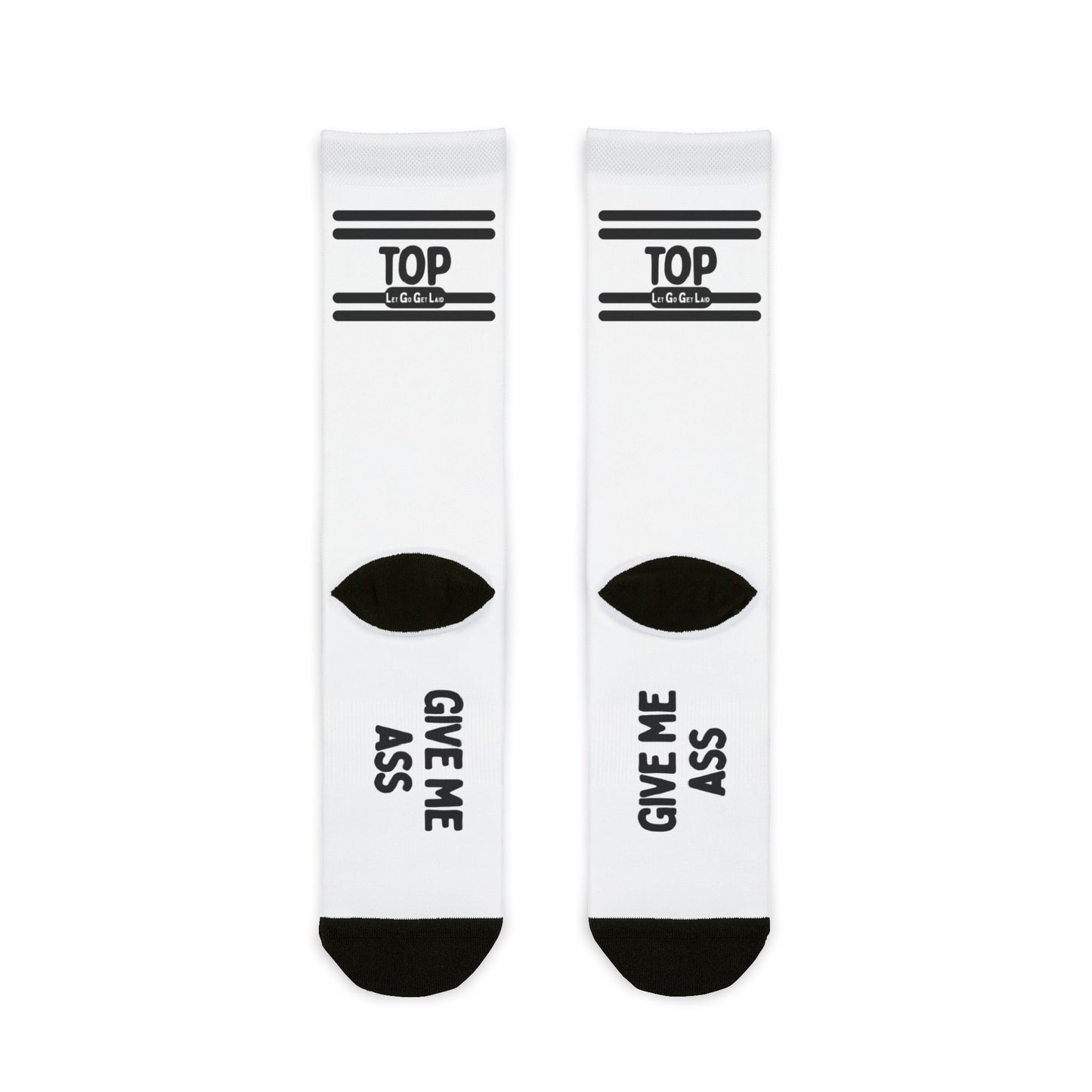 Gay top kink socks - TOP GIVE ME ASS design by LetGoGetLaid