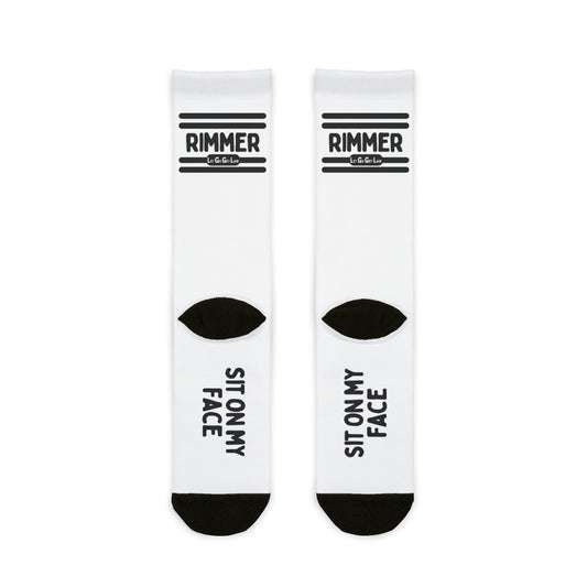 LetGoGetLaid socks with "Sit on my face" available at www.letgogetlaid.com