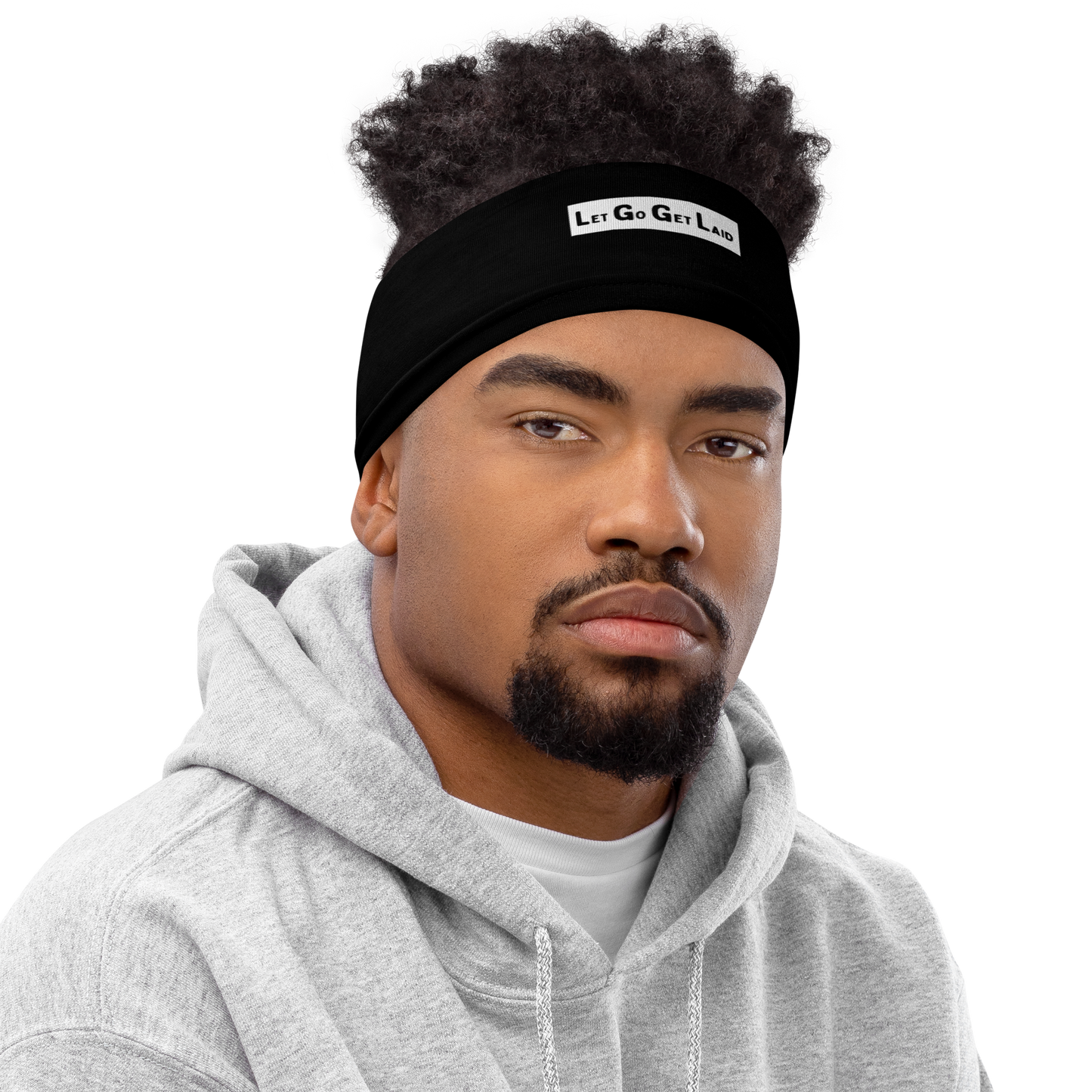 Gay Cuck Face Cover temporarily placed on the forehead