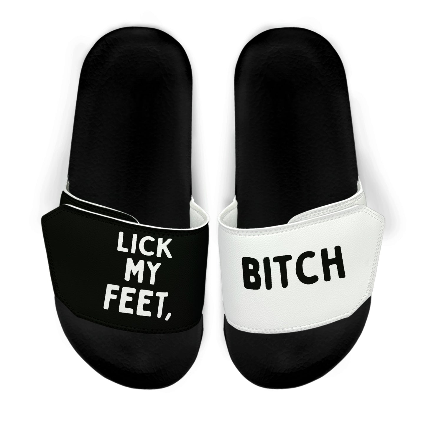 LICK MY FEET, Bitch - Velcro Slides - Feet & Socks Worship Accessories