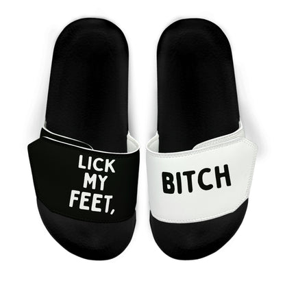 LICK MY FEET, Bitch - Velcro Slides - Feet & Socks Worship Accessories