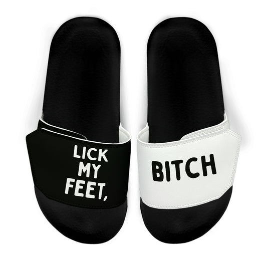 LICK MY FEET, Bitch - Velcro Slides - Feet & Socks Worship Accessories