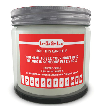 Gay Cuck Bottom Candle - Erotic Countdown Candle with Arrow Lid - "Light if you want to see your man in some better hole"