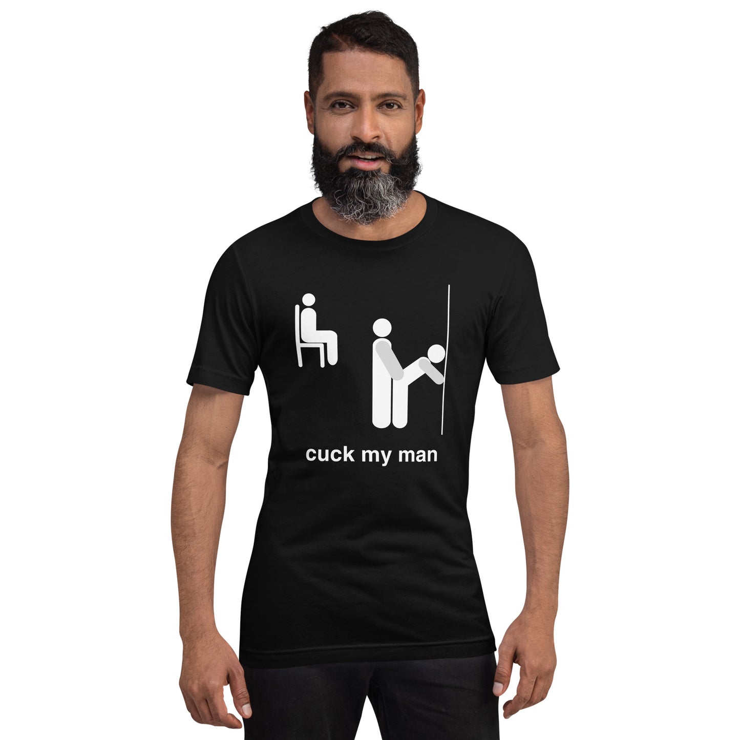 CUCK MY MAN T-shirt for Gay Pride, Kinky Party and Fetish Play.