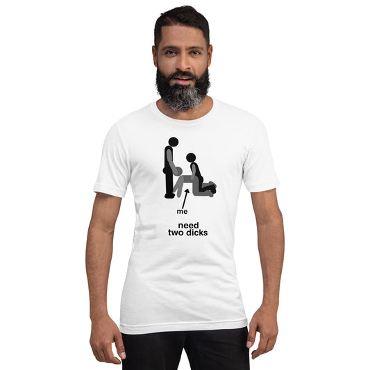 White t-shirt for hungry bottoms and kink parties