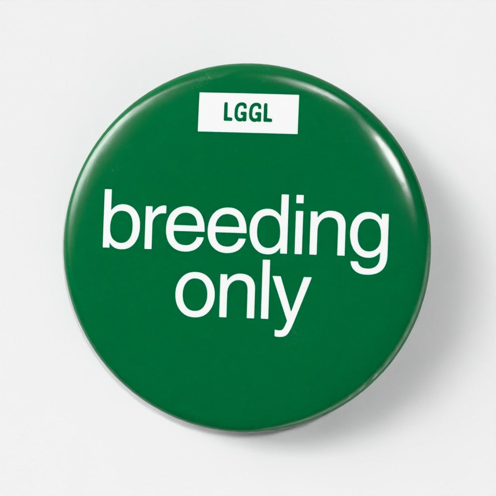 Gay kink pin badge printed with "Breeding Only" - raw vers role fetish badge by LetGoGetLaid