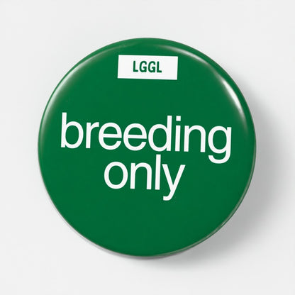 Gay kink pin badge printed with "Breeding Only" - raw vers role fetish badge by LetGoGetLaid