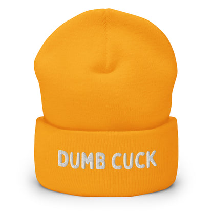 LetGoGetLaid kinky beanie with "Dumb Cuck" text - only at www.letgogetlaid.com
