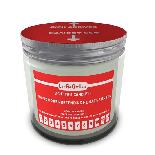 Candle with arrow lid for gay cuckold relationships, cuckold, and hot husbands