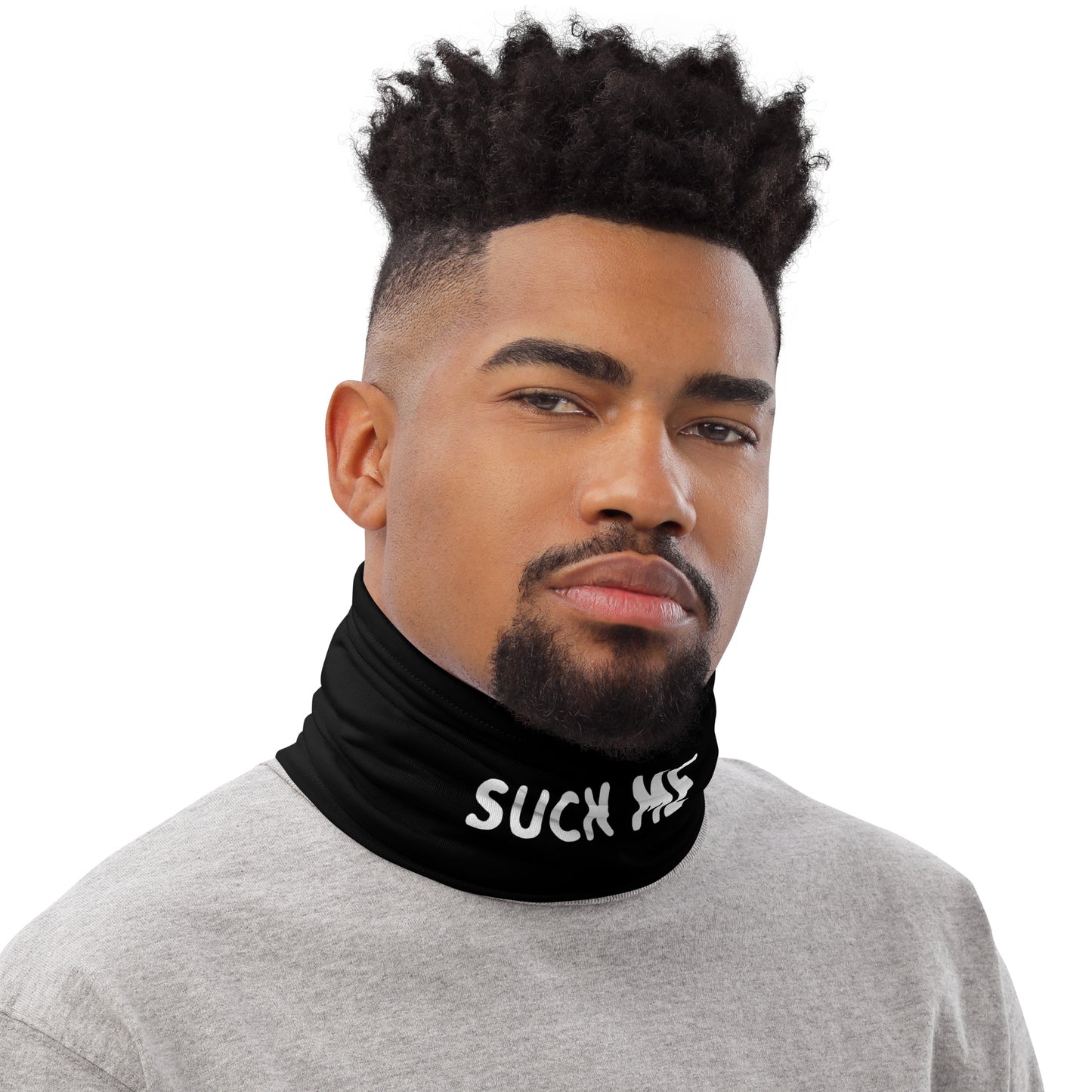LGGL face covering worn as a neck warmer