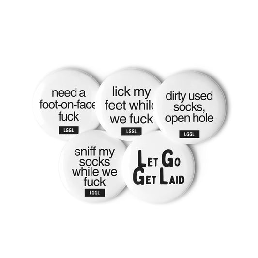 Feet and fck collection of pride pin badges