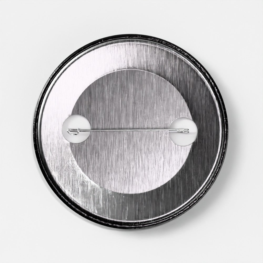 Back view of a pinback button