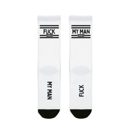 FUCK MY MAN gay cuckold socks - cuckolding kink gear by LetGoGetLaid