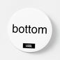 Gay "Bottom" pin button for a foot fetish party