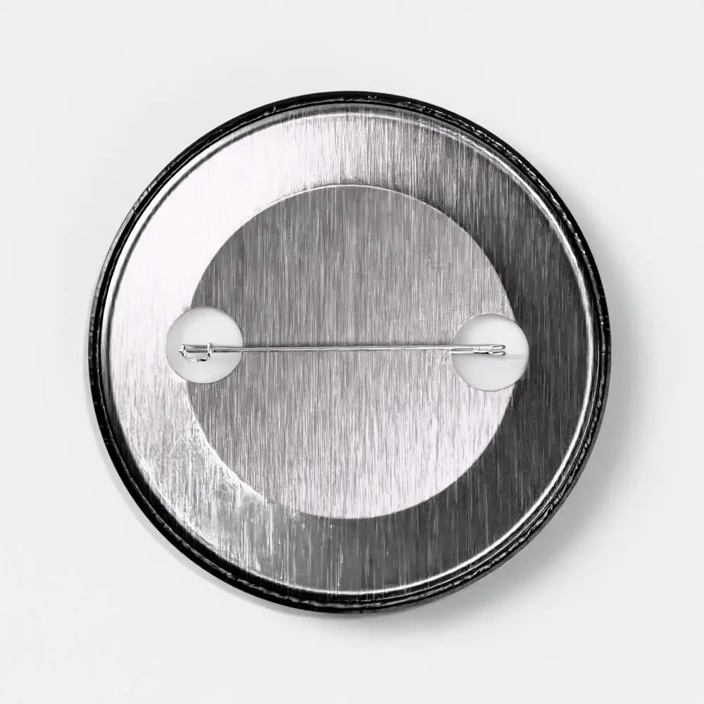 Metal pinback clasp on a gay bottom button - secure fitting for gay identity pins worn at bars and clubs