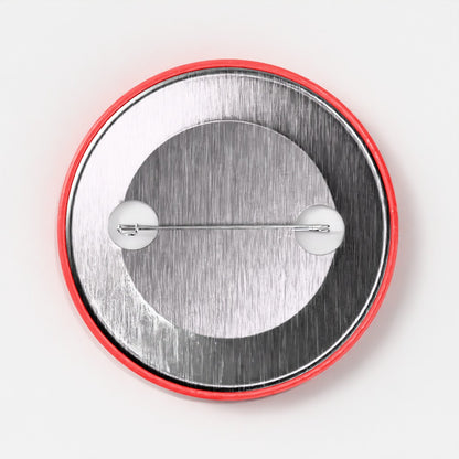 Gay cuck pinback button back view - 56mm gay fetish accessory clasp detail by LetGoGetLaid