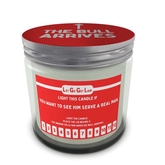 Let Go Get Laid red cuckold candle - want to see him serve a real man