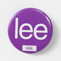 "Lee" ticklee pin badge for gay feet tickling fetish - gay kink accessories, 56mm