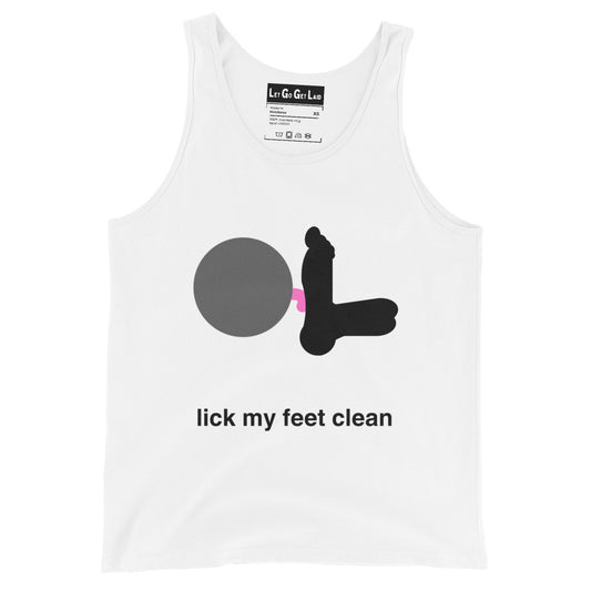 Sweaty feet licking and worshipping tank top