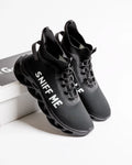 LetGoGetLaid Foot Fetish Party Essentials: Black "SNIFF ME" Shoes for Hardcore Foot Worship