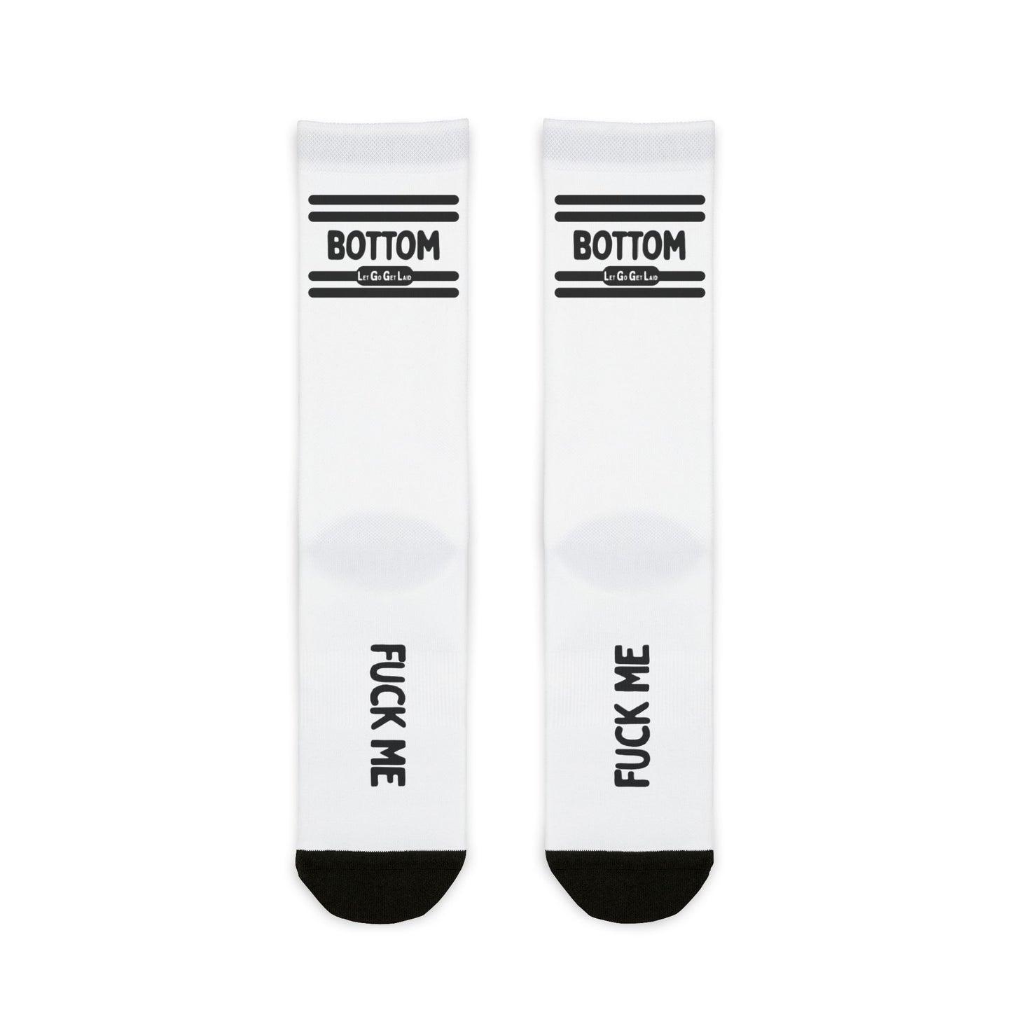 Gay Kink Socks: BOTTOM - FUCK ME Socks for Cruising and Parties