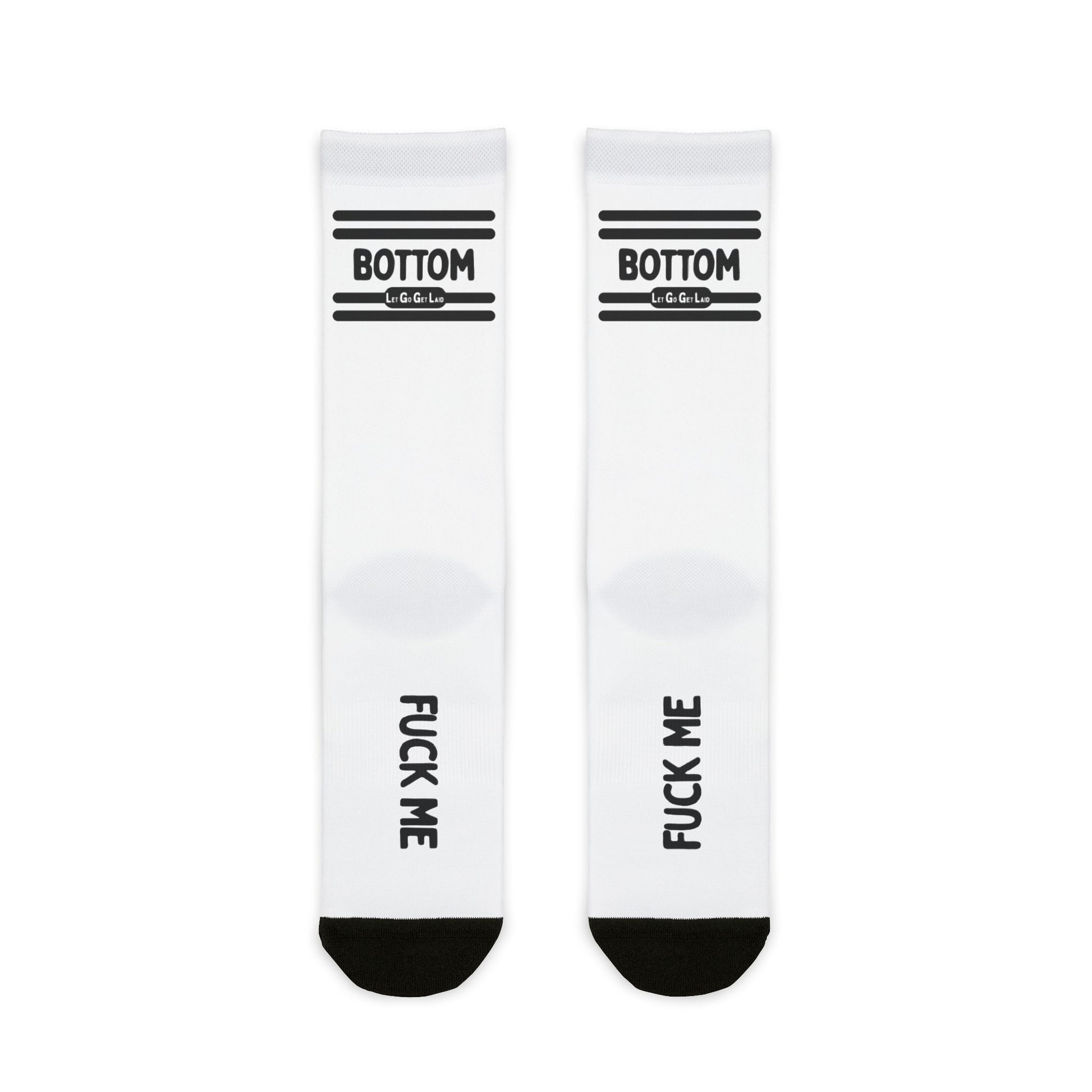 Gay Kink Socks: BOTTOM - FUCK ME Socks for Cruising and Parties