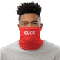 Sexy cuckold wearing a face mask with "Cuck" text