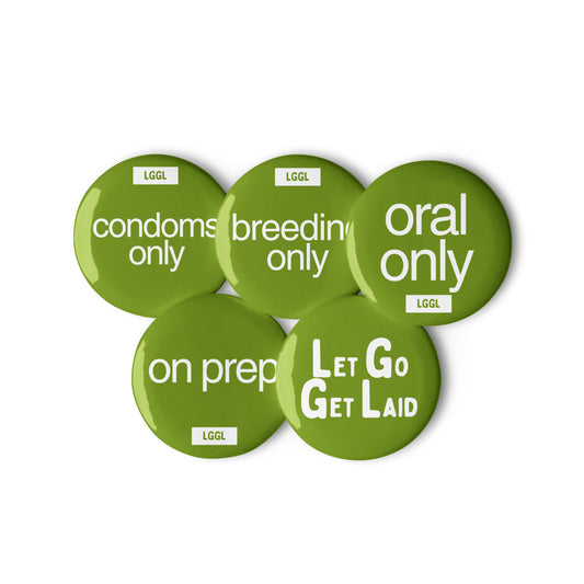 Gay oral intercourse pin buttons