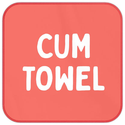 Red square microfibre towel for hookup aftercare