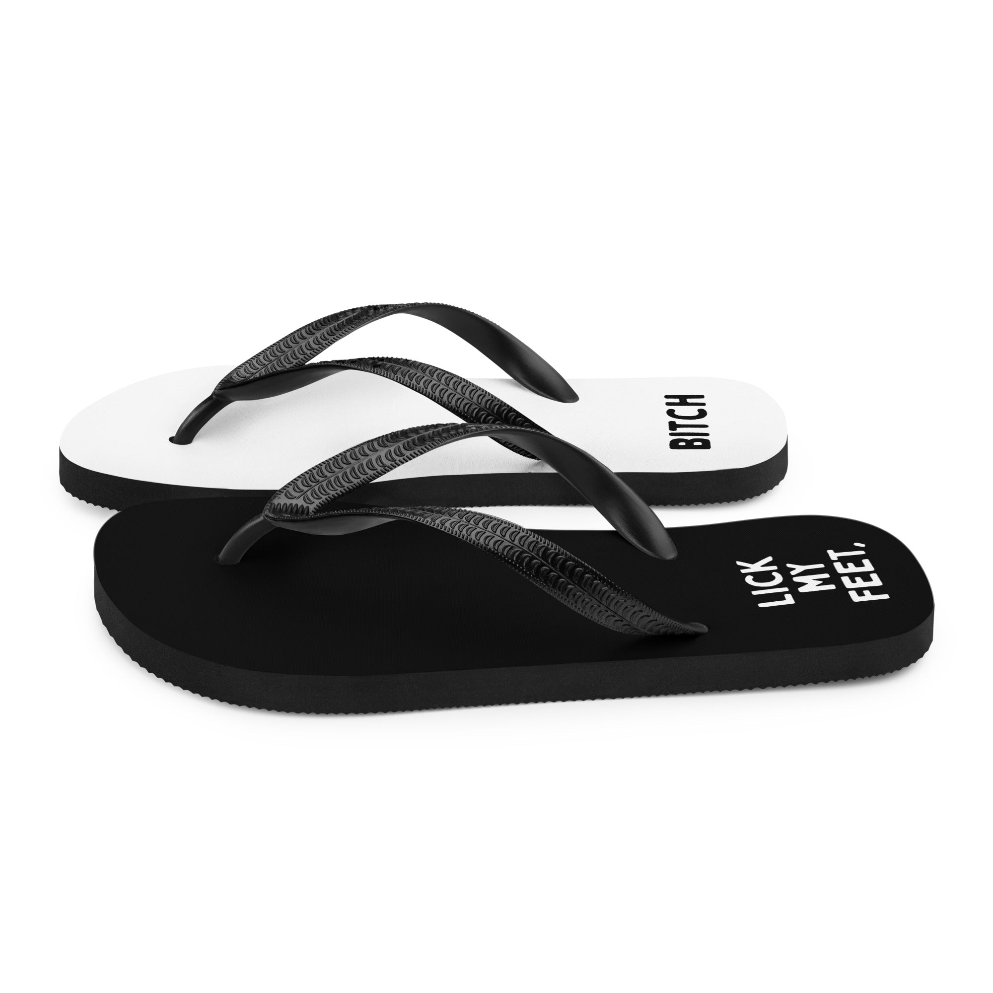 Kinky gay feet fetish flip-flops for foot doms and foot subs.