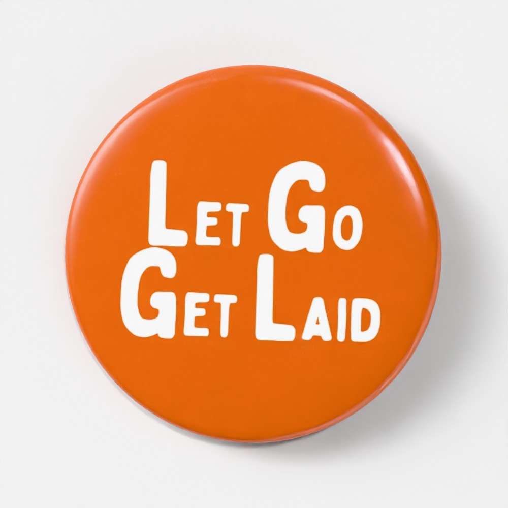 LetGoGetLaid gay side kink pin button - wearable role signal for cruising and fetish nights