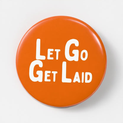 LetGoGetLaid gay side kink pin button - wearable role signal for cruising and fetish nights
