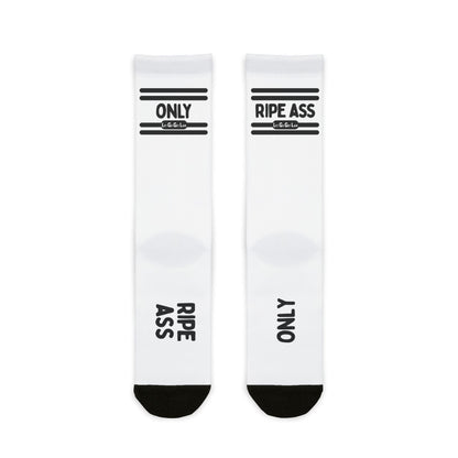 RIPE ASS ONLY gay rimming socks - ripe ass fetish crew socks for men