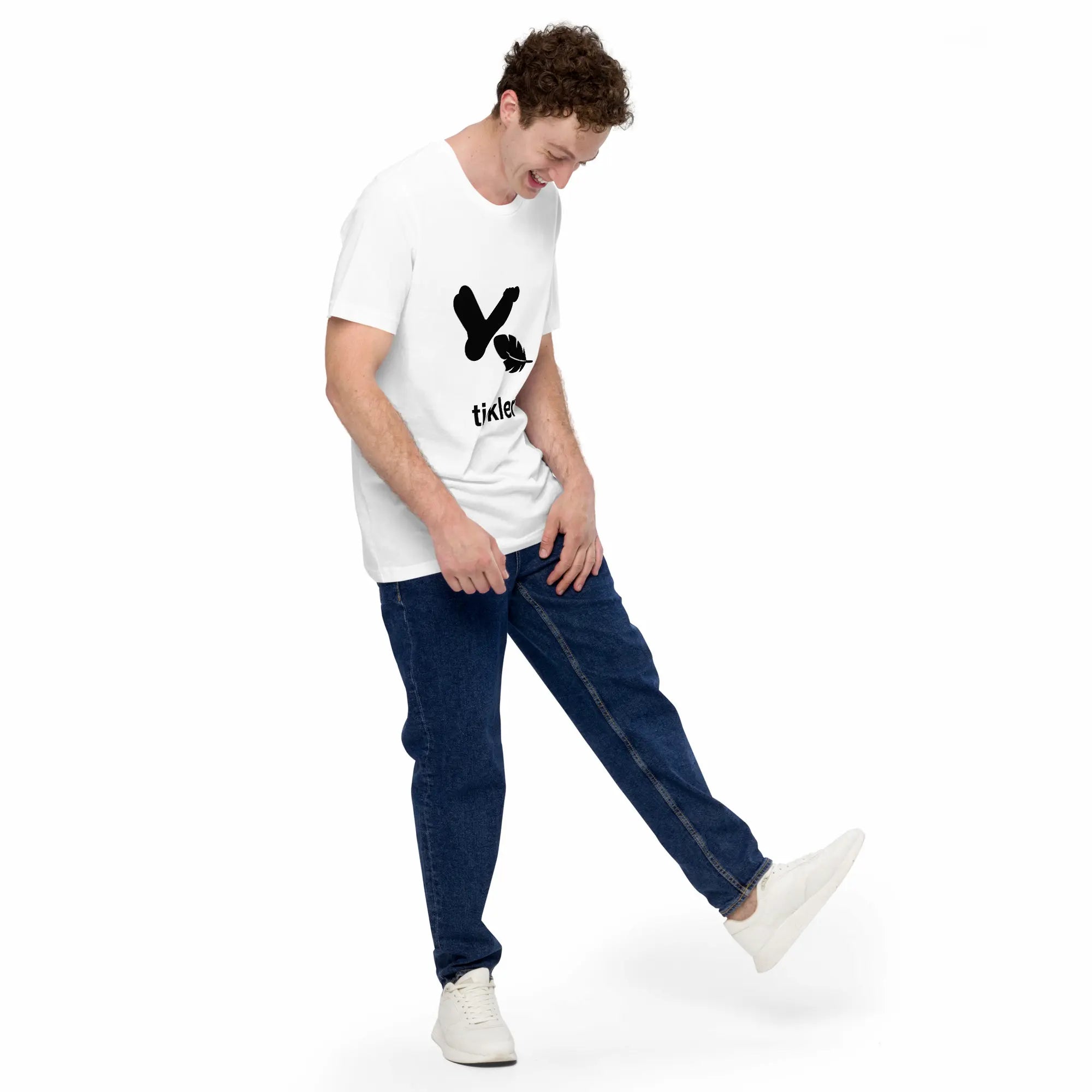 LetGoGetLaid Tickling Fetish Clothing - WHite Tshirt with "TICKLER" text.