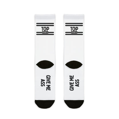 Gay top kink socks - TOP GIVE ME ASS design by LetGoGetLaid