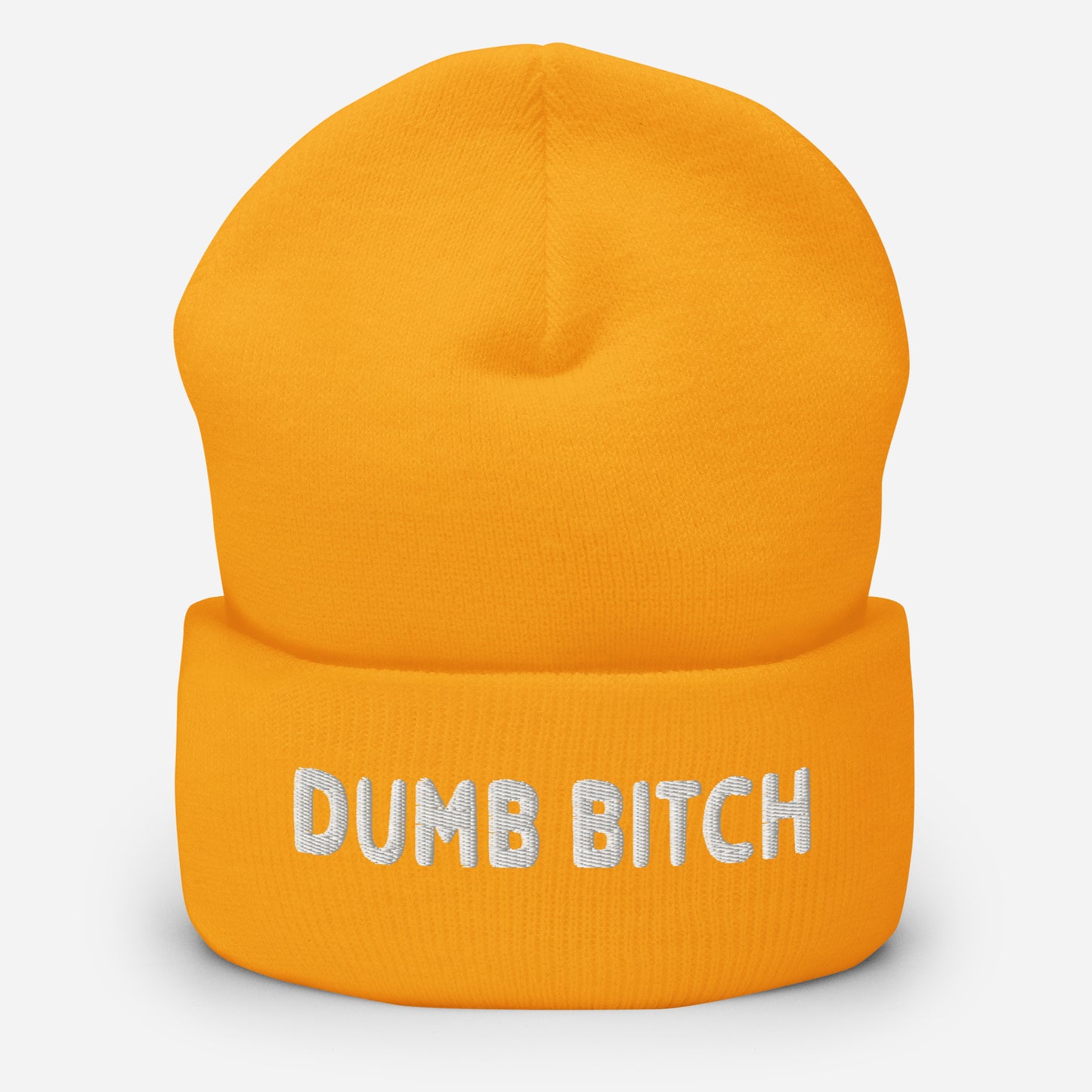Let Go Get Laid Christmas gifts - beanie with "Dumb Bitch" text available at www.letgogetlaid.com