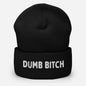 LetGoGetLaid Christmas gifts - a black beanie with "DUMB BITCH" text