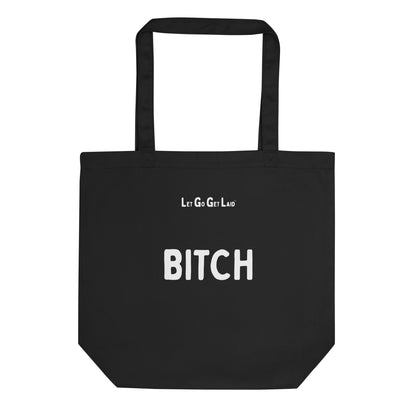 LetGoGetLaid Christmas gifts - eco tote bag with Lick My Feet, Bitch text. Only at www.letgogetlaid.com