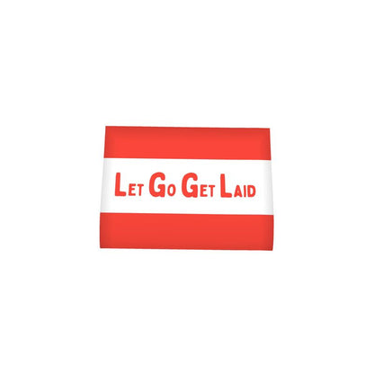 Kinky Gifts for Gay men: Microfibre towel label with LetGoGetLaid logo