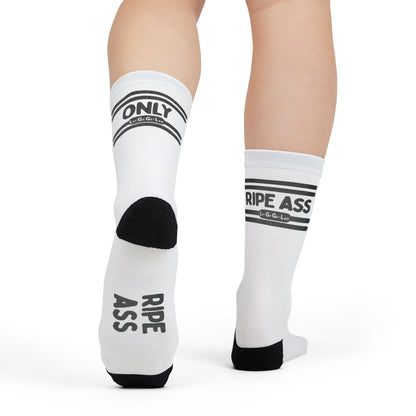 Gay rimming socks with RIPE ASS ONLY print - fetish socks for sweaty ass play