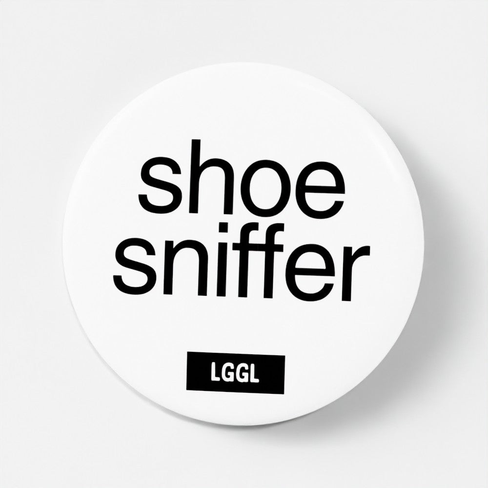 "Shoe sniffer" status badge for gay people, gift idea for sweaty feet worship fans