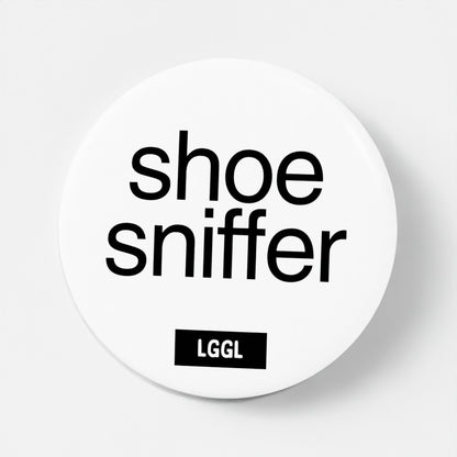 "Shoe sniffer" status badge for gay people, gift idea for sweaty feet worship fans