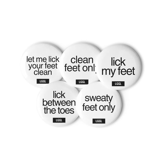 Overview of the Feet fetish collection of badges from LGGL