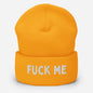 Gold beanie with "Fuck Me" text - gay partywear from LetGoGetLaid